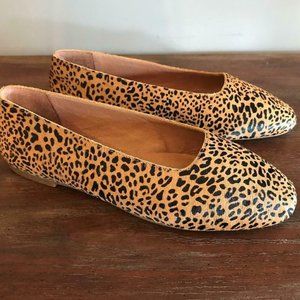 Madewell $118 Cory Flat in Leopard Calf Hair AE219